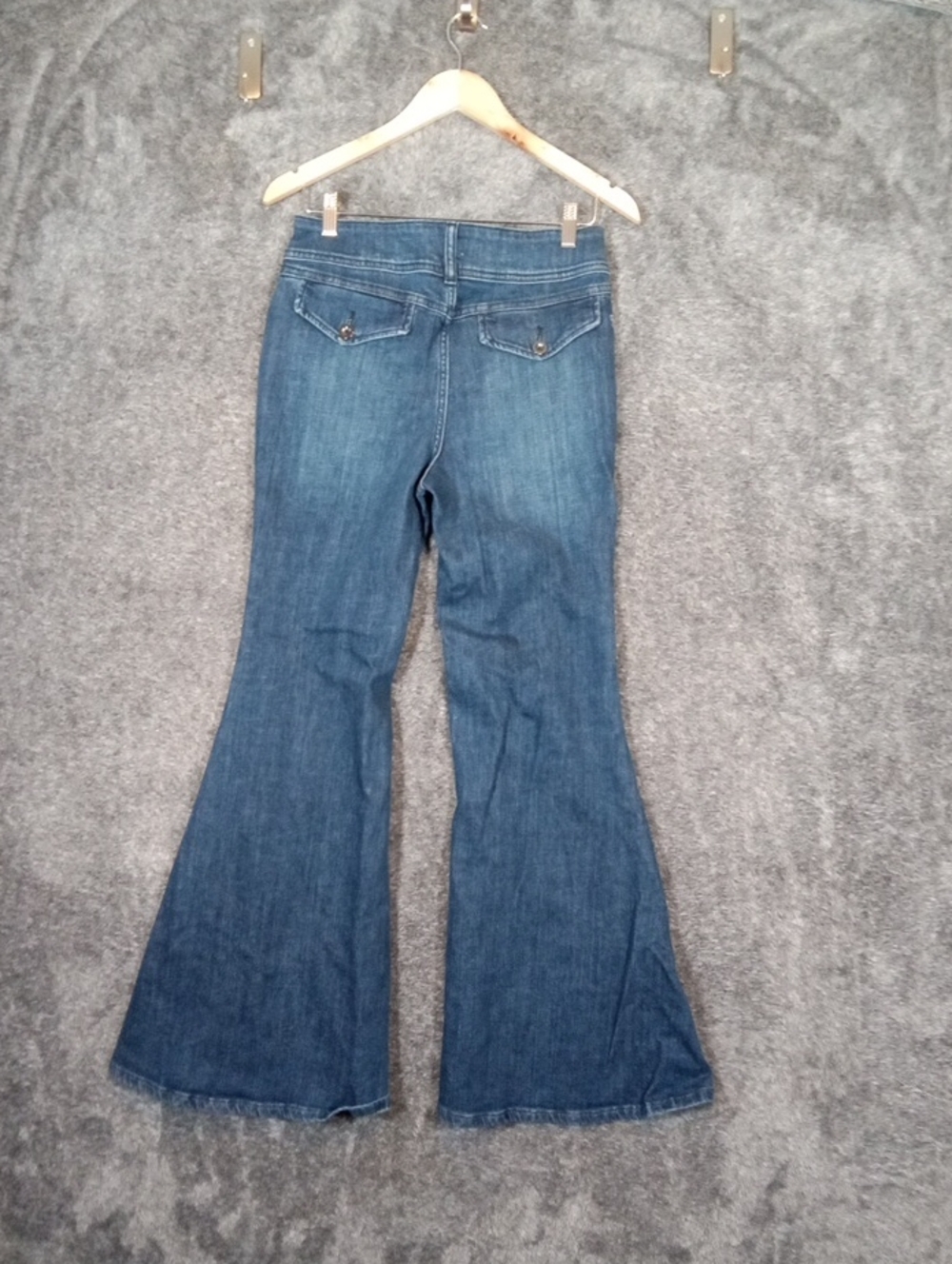 Pilcro Anthropologie High Rise Flare Jeans Blue Denium Medium Wash Womens 28 - Picture 5 of 12